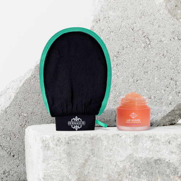 Body Scrub Glove + Sugar Lip Scrub