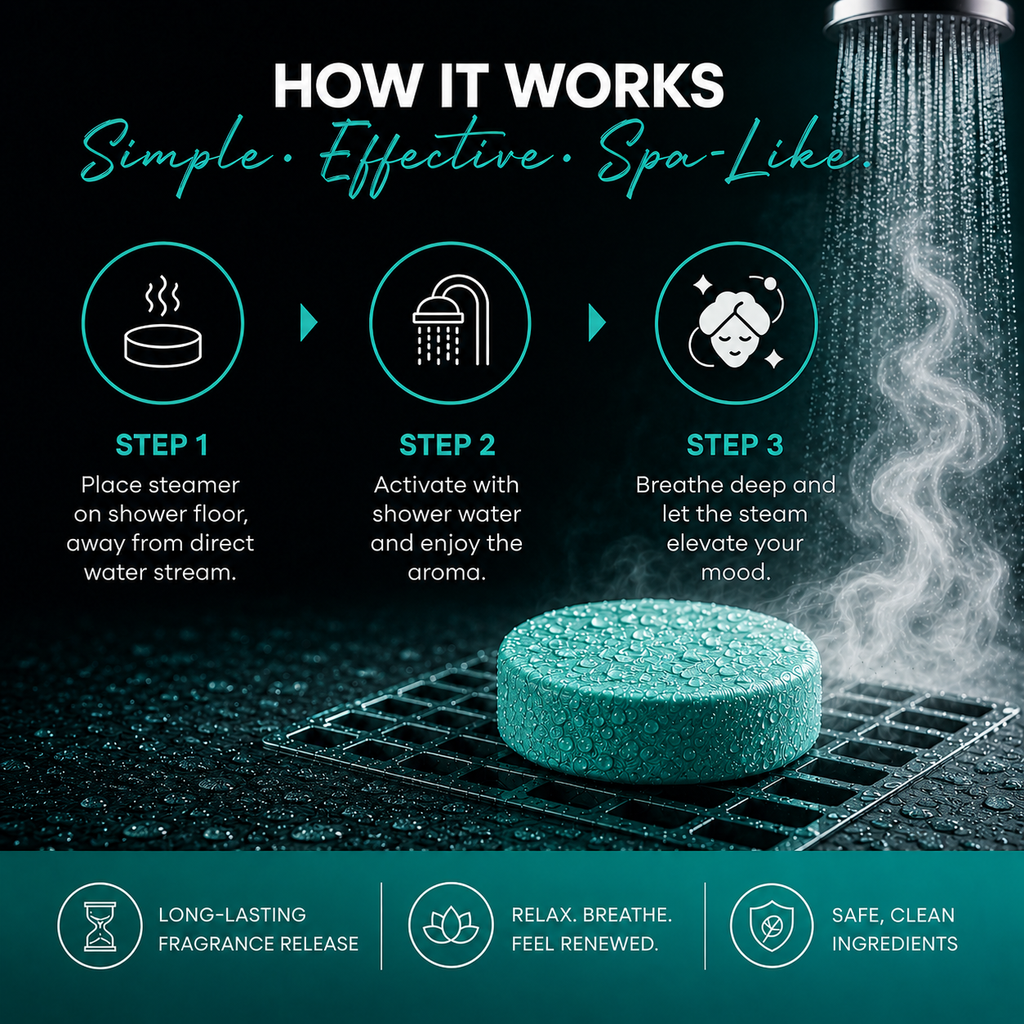 Spa Water Shower Steamers for a Luxury Shower Experience | Dermasuri