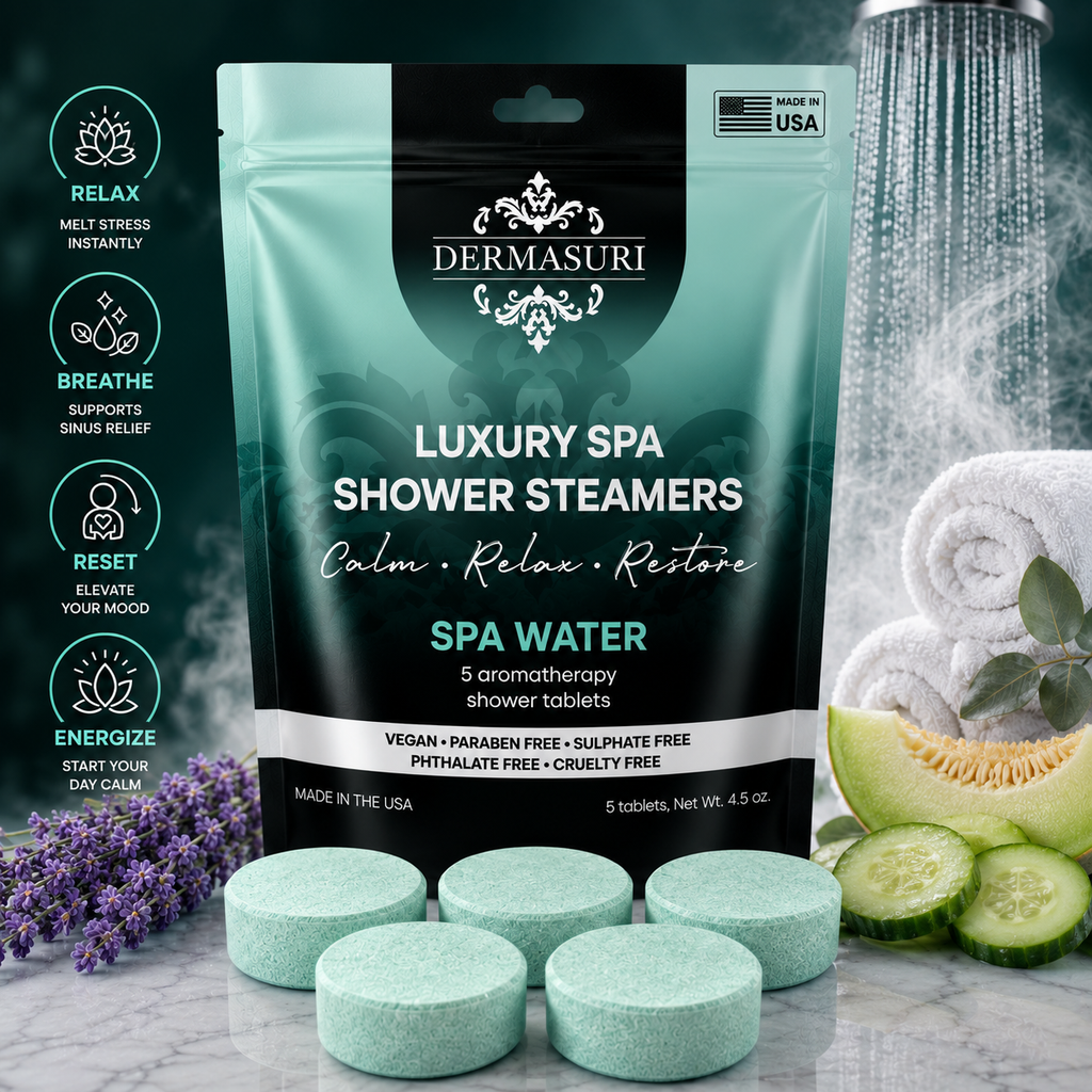 Spa Water Shower Steamers for a Luxury Shower Experience | Dermasuri